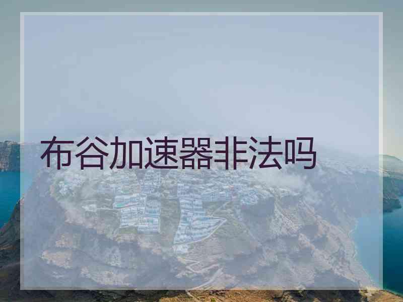 布谷加速器非法吗 布谷加速器非法吗