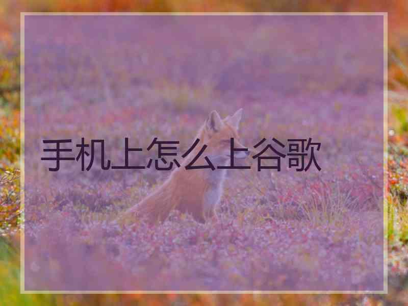 手机上怎么上谷歌 手机上怎么上谷歌