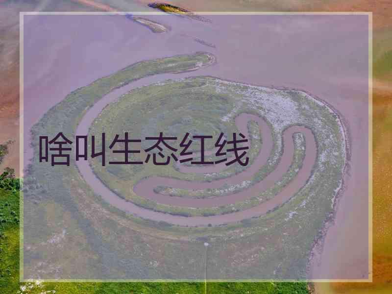 啥叫生态红线 啥叫生态红线