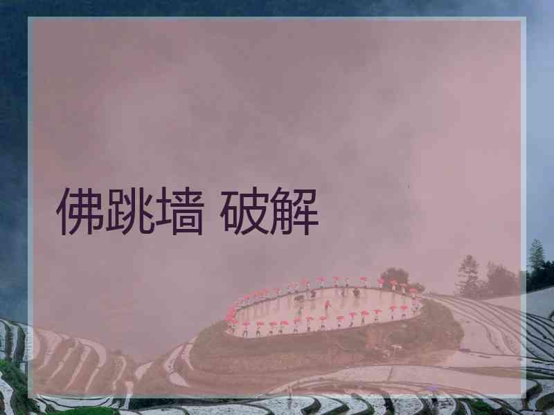 佛跳墙 破解 佛跳墙 破解