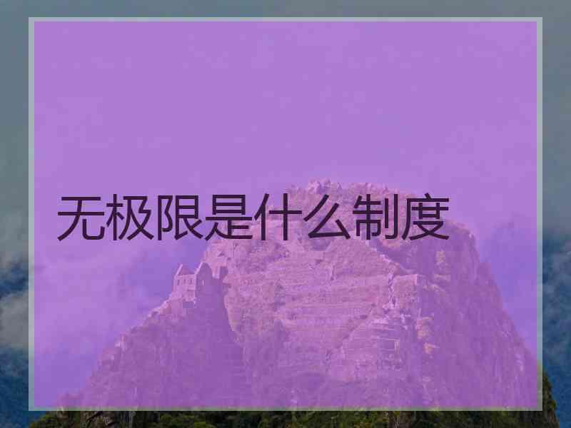无极限是什么制度