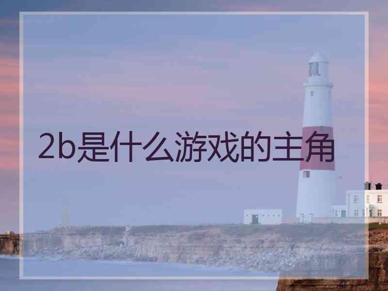 2b是什么游戏的主角 2b是什么游戏的主角
