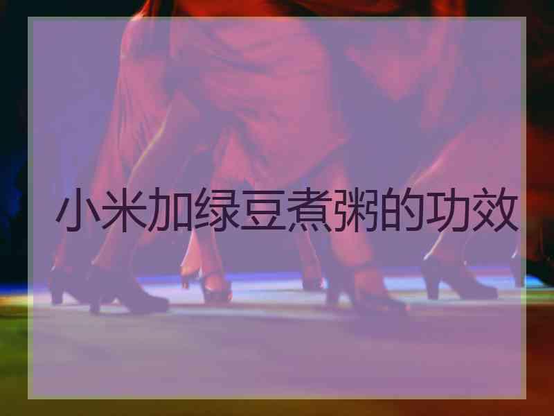 小米加绿豆煮粥的功效 小米加绿豆煮粥的功效