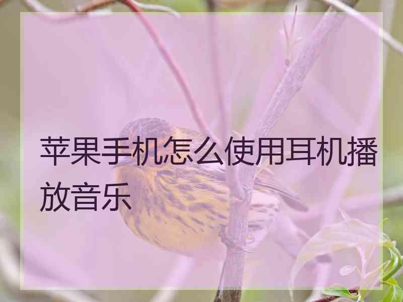 苹果手机怎么使用耳机播放音乐 苹果手机怎么使用耳机播放音乐