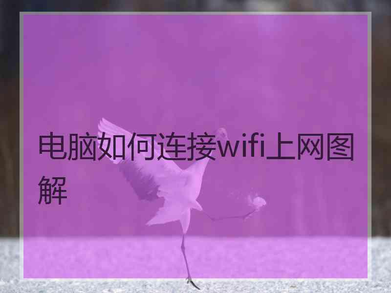 电脑如何连接wifi上网图解