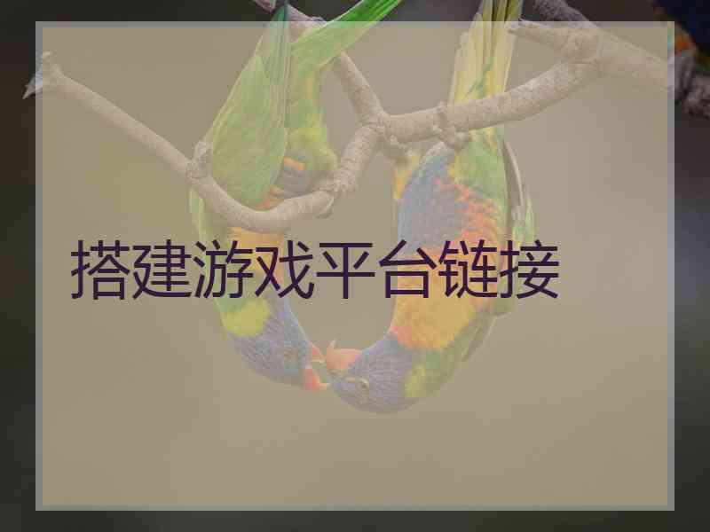 搭建游戏平台链接 搭建游戏平台链接