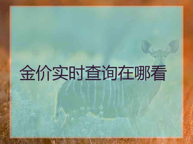 金价实时查询在哪看 金价实时查询在哪看