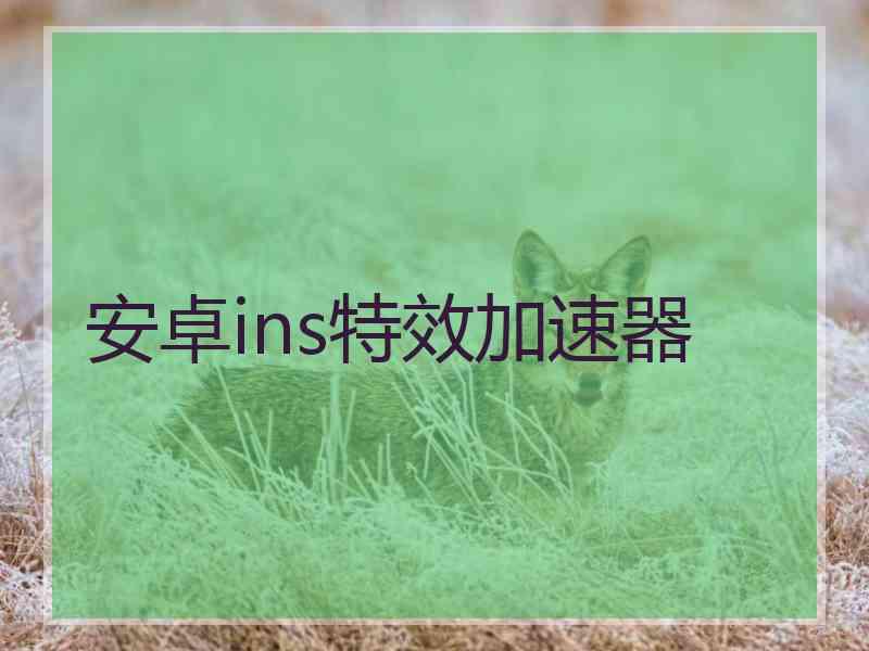 安卓ins特效加速器 安卓ins特效加速器