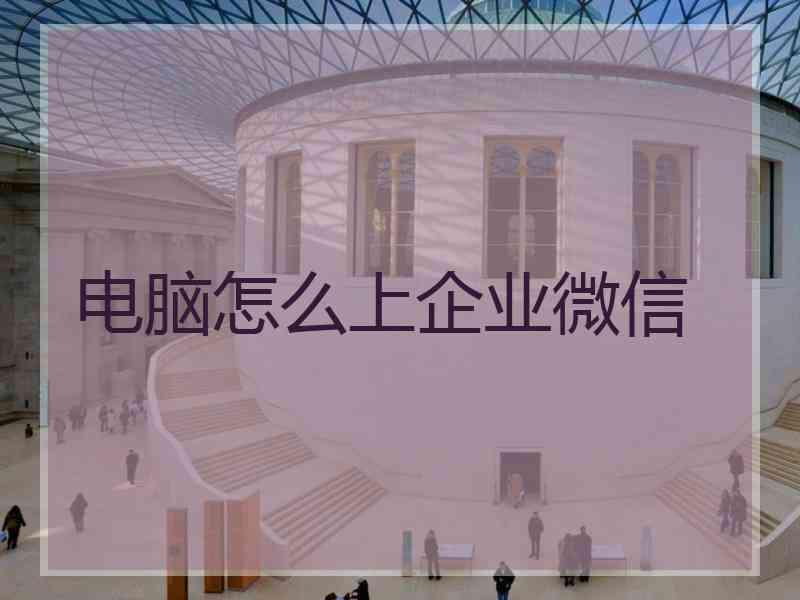 电脑怎么上企业微信 电脑怎么上企业微信