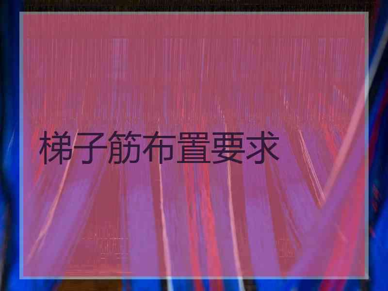 梯子筋布置要求 梯子筋布置要求