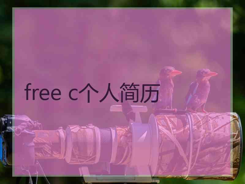 free c个人简历