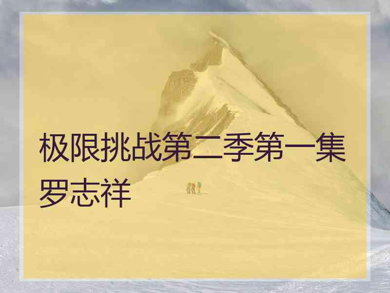 极限挑战第二季第一集罗志祥
