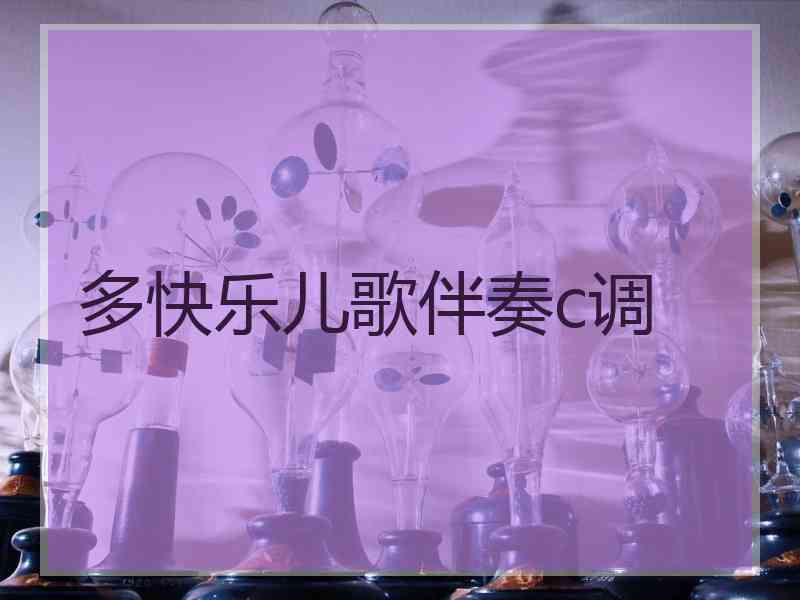 多快乐儿歌伴奏c调