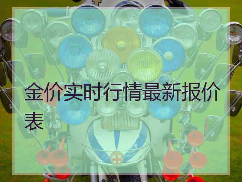 金价实时行情最新报价表