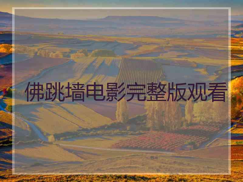 佛跳墙电影完整版观看