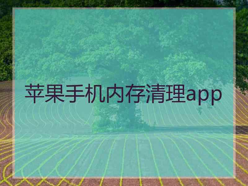 苹果手机内存清理app