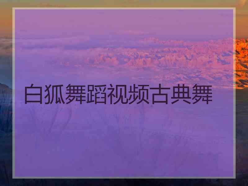 白狐舞蹈视频古典舞