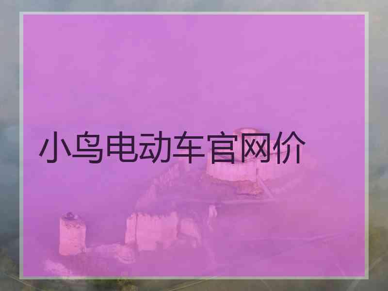 小鸟电动车官网价