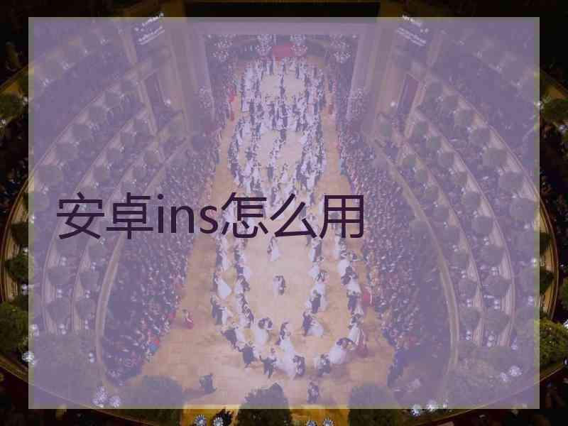 安卓ins怎么用