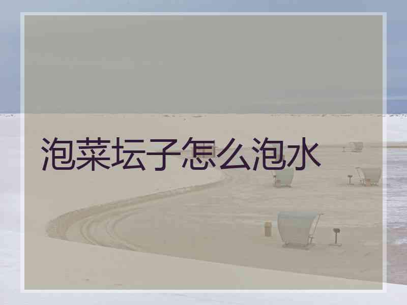 泡菜坛子怎么泡水