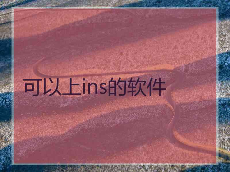 可以上ins的软件