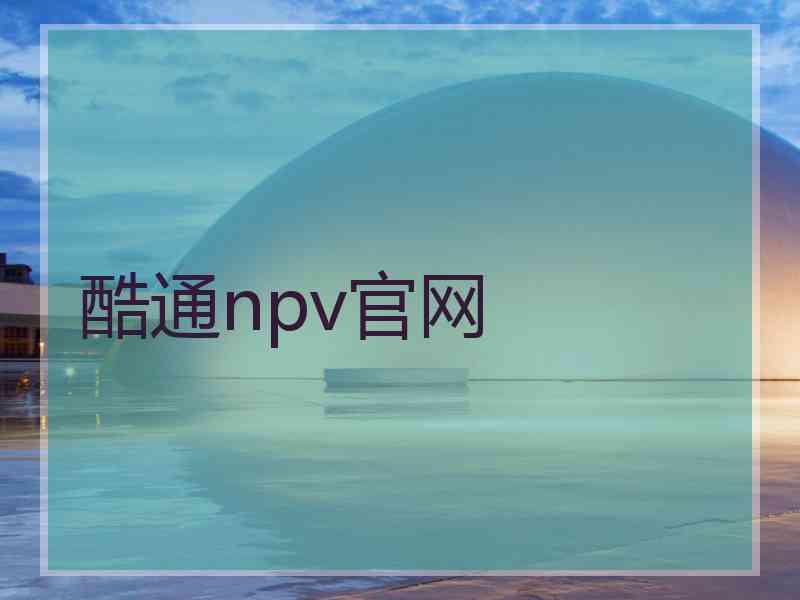 酷通npv官网