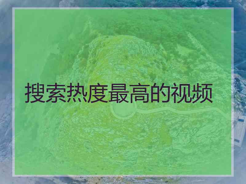 搜索热度最高的视频