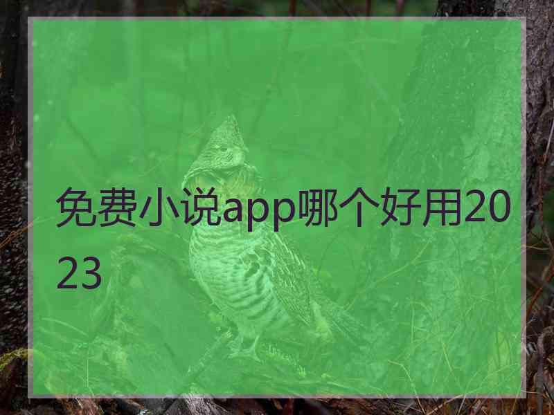 免费小说app哪个好用2023
