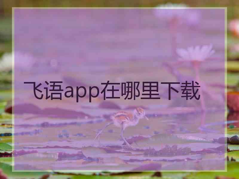 飞语app在哪里下载