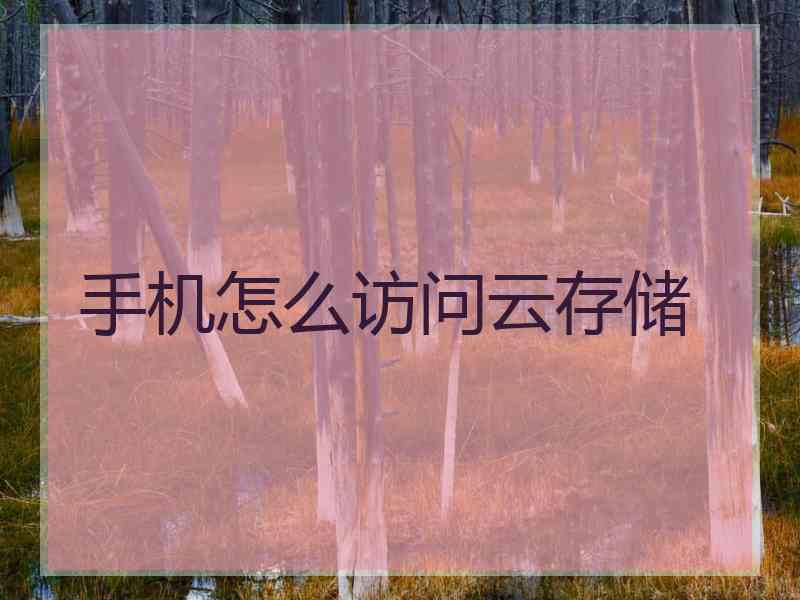 手机怎么访问云存储