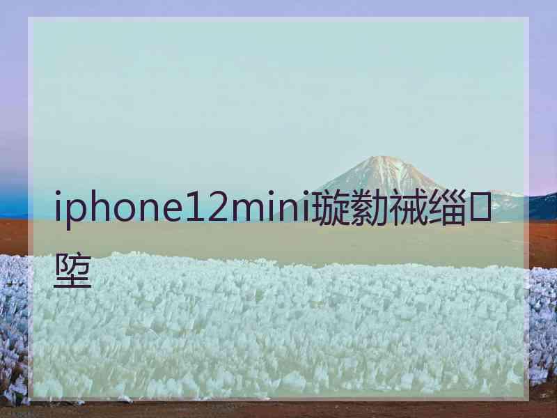 iphone12mini璇勬祴缁埅