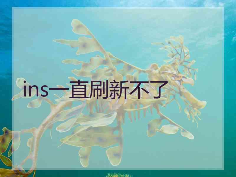 ins一直刷新不了