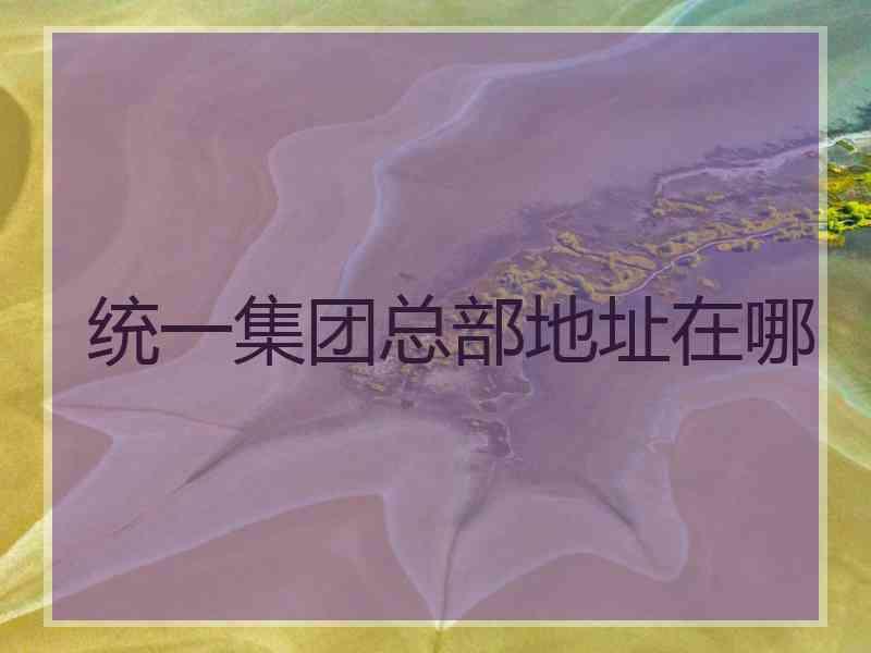 统一集团总部地址在哪