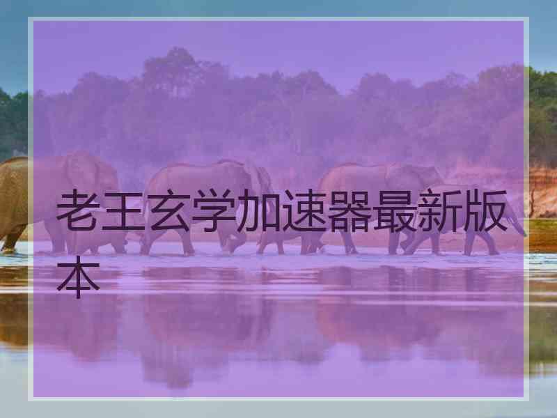 老王玄学加速器最新版本