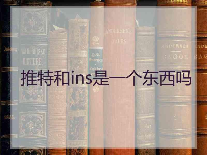 推特和ins是一个东西吗
