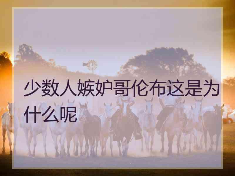 少数人嫉妒哥伦布这是为什么呢