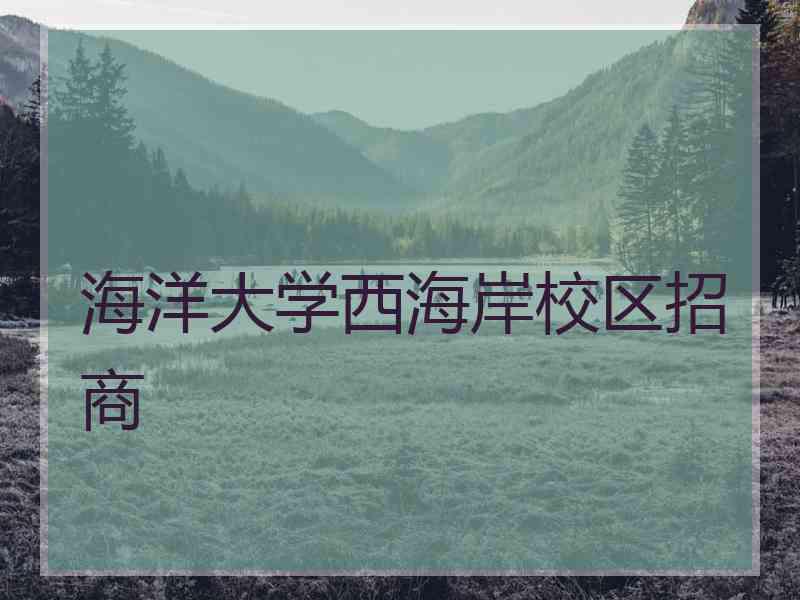 海洋大学西海岸校区招商