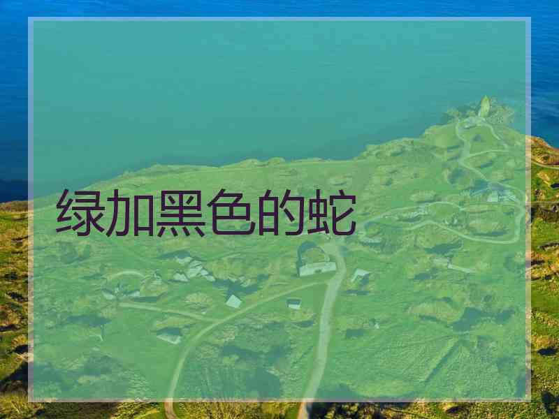 绿加黑色的蛇