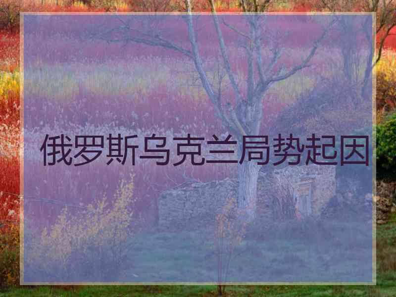 俄罗斯乌克兰局势起因