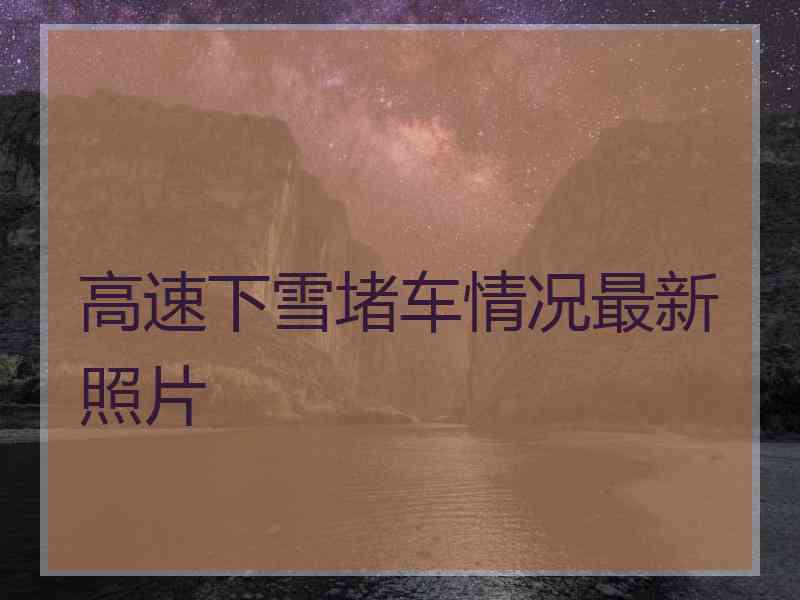高速下雪堵车情况最新照片