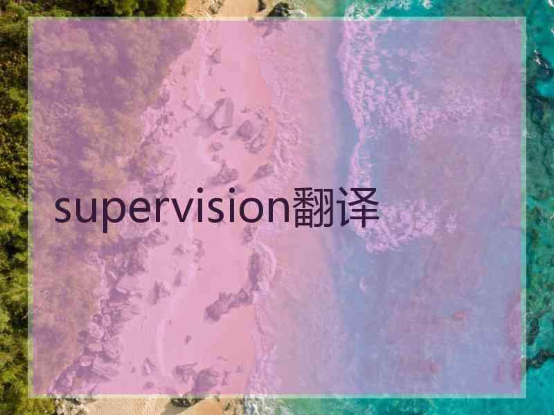 supervision翻译
