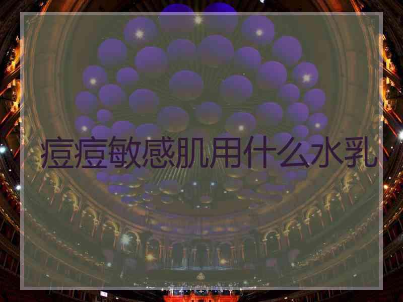 痘痘敏感肌用什么水乳