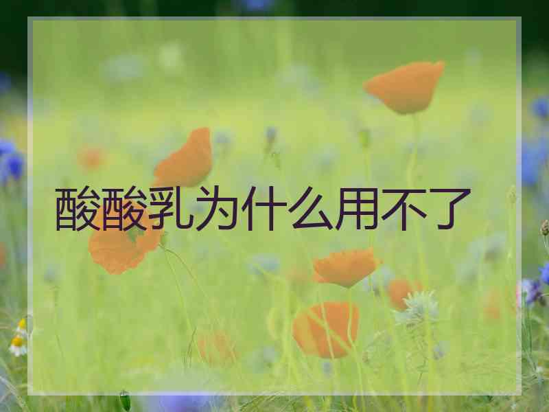 酸酸乳为什么用不了