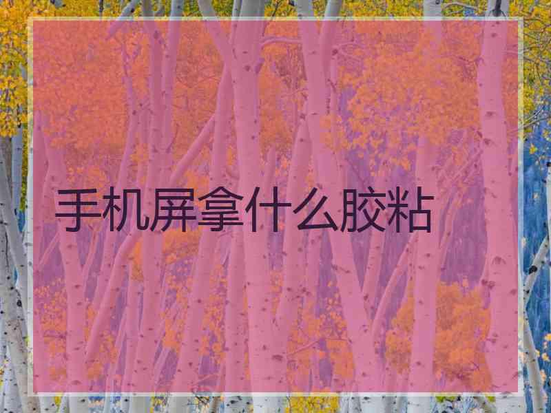 手机屏拿什么胶粘