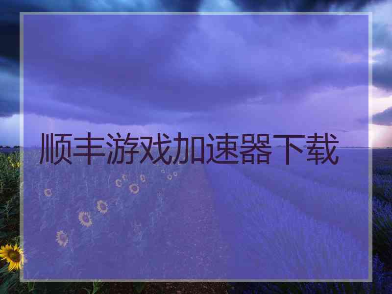 顺丰游戏加速器下载