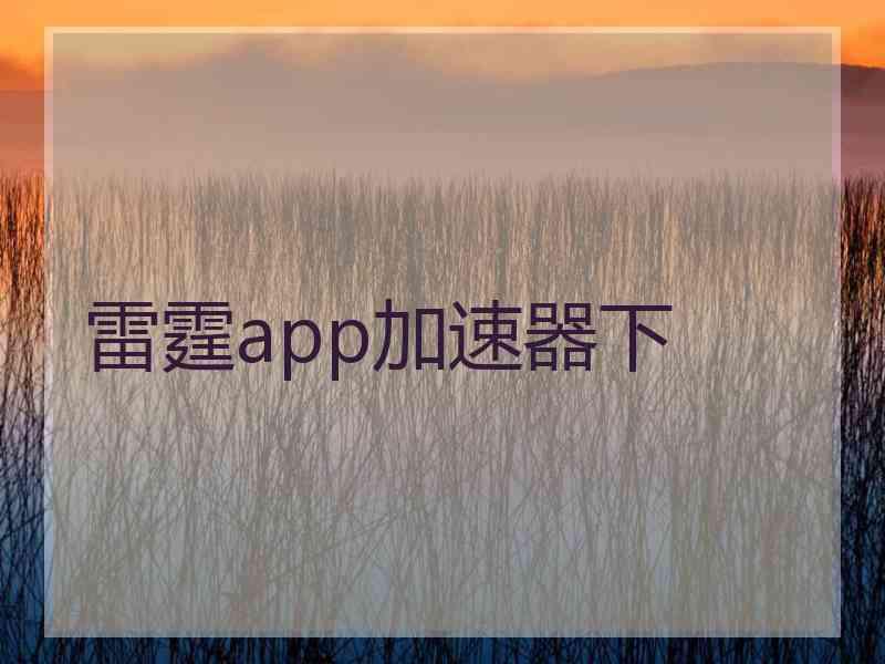 雷霆app加速器下