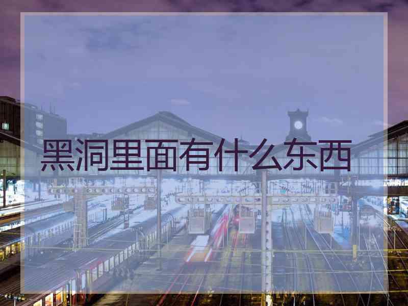 黑洞里面有什么东西