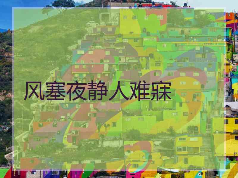 风塞夜静人难寐