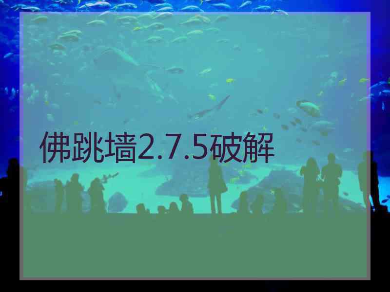 佛跳墙2.7.5破解