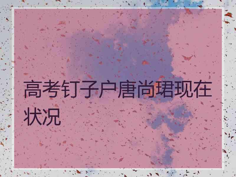 高考钉子户唐尚珺现在状况